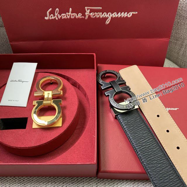 菲拉格慕男女士皮帶 Ferragamo雙扣高端禮盒腰帶  jjp2110